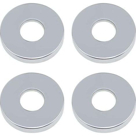 pair Miscelatore per doccia, 4 pezzi, rosetta di apertura cromata, rubinetteria da 26 mm (3/4\"), rosetta idraulica in acciaio inossidabile piatta bassa per cucina e bagno (1/4)