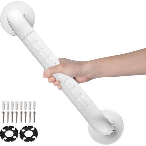 Barra de apoyo para ducha, Barra de apoyo de pared, 40 cm, Resistente a la humedad, Antideslizante, Barra de apoyo de acero inoxidable (1/5)