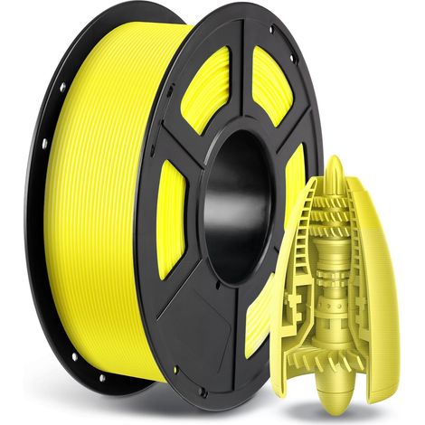 PETG Filament 1.75 mm, Dimensional Accuracy +/- 0.02 mm, 3D Printing Filament for 3D Printers, Vacuum Packaging, Tidy Spool, Yellow, 1 kg (1/5)