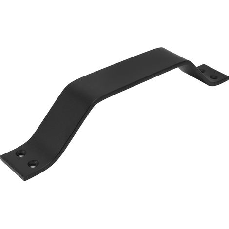 Poignée de porte de grange en acier au carbone pour porte de garage, compatible avec les portes de clôture en bois, pour intérieur et extérieur (noir). (1/5)