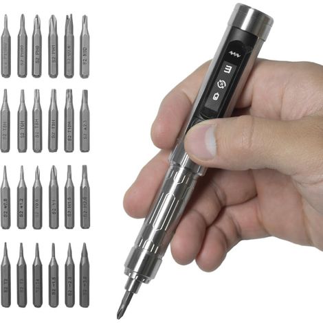 Jeu de Tournevis de Précision ES15, Mini Tournevis Électrique avec 24 Embouts Magnétiques, Couple à 5 Vitesses, Sans Fil, Réparation de Bricolage Rechargeables pour Petits Appareils (1/5)