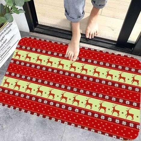 Hochwertiger Weihnachtsteppich - Rutschfest - 60x40 cm - Punktmuster - Polyester
