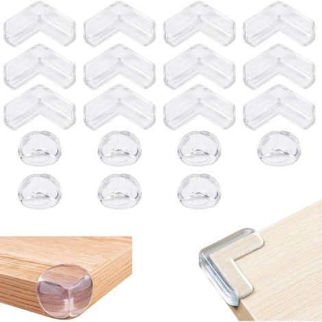 Lot de 17 Coin de Table Protection Bebe Protege Coin de Table Protection Meuble Protecteur de Bord Transparent pour Bureau, Berceau, Cheminée, Table, Coins & Bords Moll (1/5)