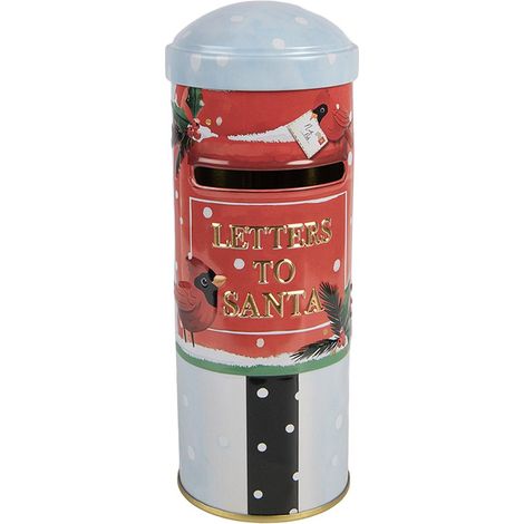 Tirelire en Métal Forme Boîte aux Lettres Rouge - Boîte de Rangement Décorative Ø 6 x 16 cm - PANGIVO (1/4)