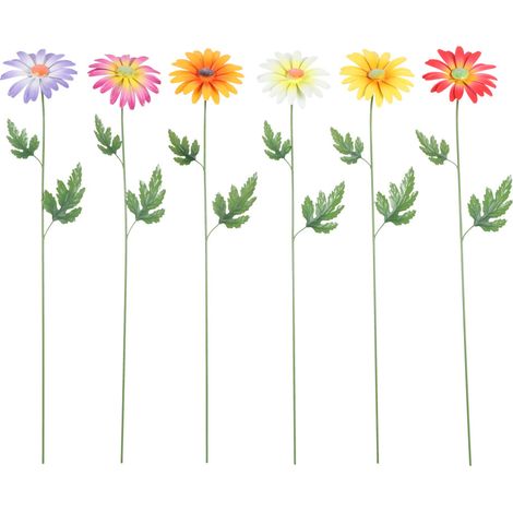 Flamingo Gartenstecker Daisy Metall 18 x 76 cm mehrfarbig Gartenstecker