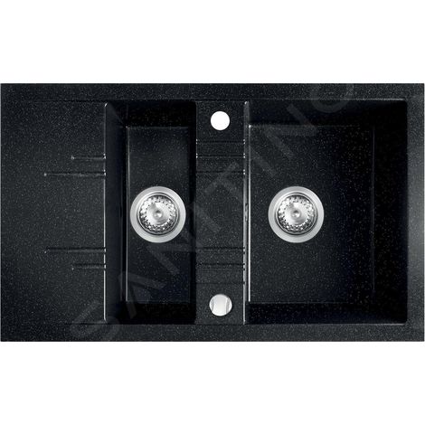 Novaservis - Evier double en granit 79x48 cm, graphite DRGM3/48/79HA (1/2)