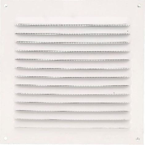 Grille de ventilation carrée avec moustiquaire Grilles d'aération pour sortie d'air Idéal pour plafond de cuisine et salle de bain Dimensions : 150 x 150 mm Couleur: Blanc (1/3)