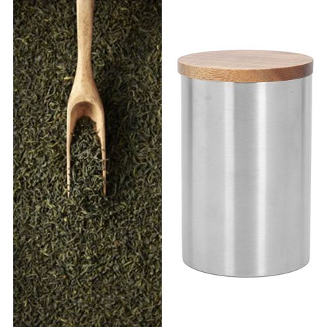 Boîte à thé/boîte à café hermétique et épaisse (acier inoxydable 304) (1/5)