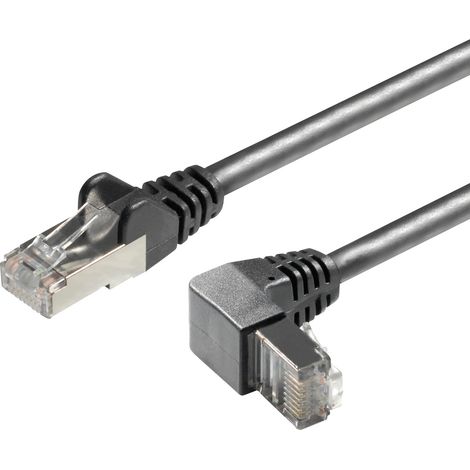 Cavo patch Cat6a / s/ftp (pimf) spina rj45, dritto a spina rj45, angolato verso il basso,
0,5 m (1/3)