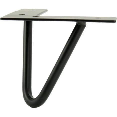 Hairpin Loft Möbelbein, schwarz matt, Höhe 10 cm - 2 Stangen (1/4)