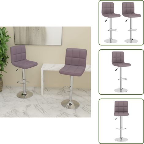 Tabourets de bar lot de 2 taupe tissu - Tabouret De Bar - Chaise De Comptoir - Tabourets De Comptoir - Fauteuil De Bar - Mobilier De Cuisine