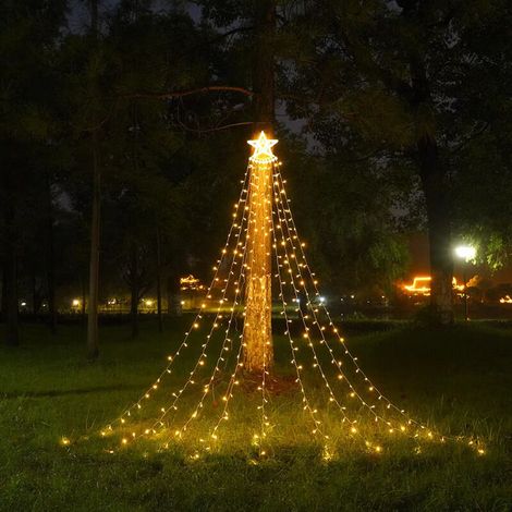 Guirlande lumineuse LED, 3,5 m, 8 modes, thème Noël, à énergie solaire, pour fêtes, mariages, fenêtres, arbres et décorations saisonnières.-AquaForge (1/3)