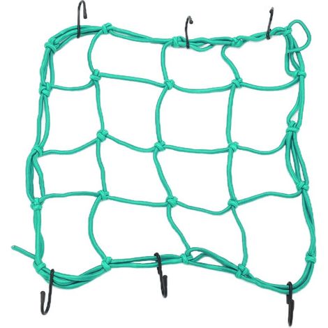 Filet élastique robuste en nylon pour bagages, avec crochets, vélo route, VTT, moto, véhicule électrique, vert (1/5)