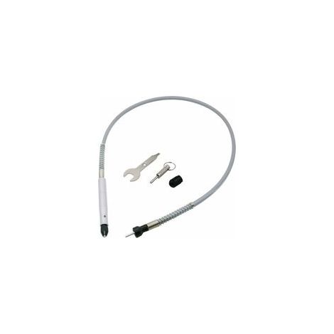 (Argent) Adaptateur d'arbre flexible de 3,175 mm (1/8 po), flexible, mandrin d'extension de perceuse pour les outils compatibles avec Dremel et les meuleuses, à clé