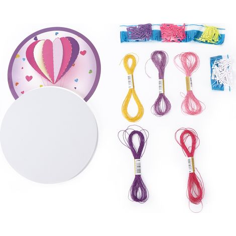 Winding Lines Painting Hot Air Balloon Pattern Nails String Drawing Art Craft Kit for DIY Production (1/5)