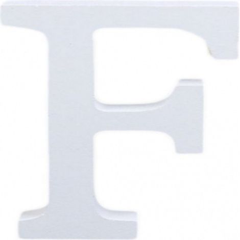 Trade Shop - LETTERA F LEGNO BIANCO H 11 CM ENTWICKLUNG -