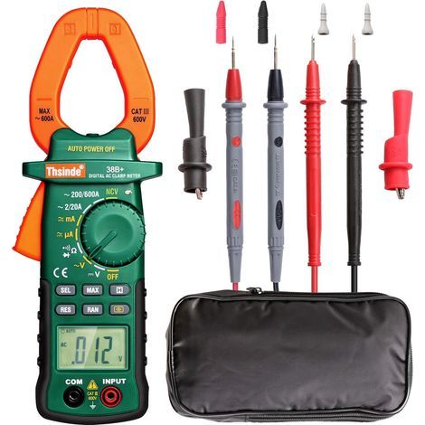 Präzisions-Zangenmultimeter mit Aufbewahrungstasche, NCV-LED-Leuchte für Wechsel-/Gleichstrom, Heimgebrauch (1/5)