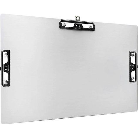 Porte-blocs mural en aluminium à trois pinces (11 x 17 pouces), porte-stylo extra large pour professionnels. (1/5)