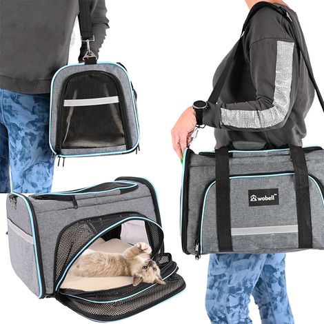 BOLSA TRANSPORTADOR PARA PERROS Y GATOS, EXTENSIBLE HASTA 8 KG.