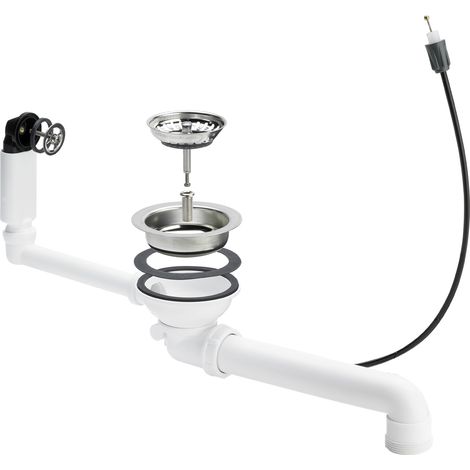Ablaufventilset 7139.162 in Kunststoff weiss
