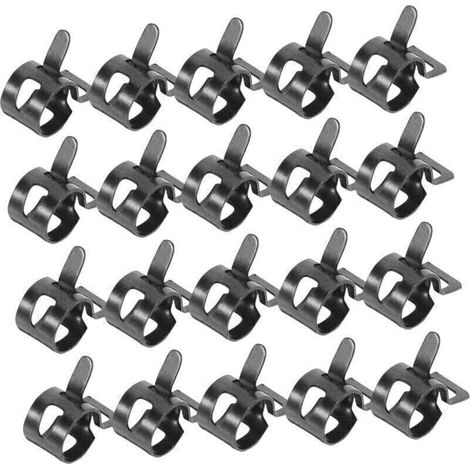 Collier De Serrage À Ressort 20 Pièces En Acier Au Manganèse 65 Pour Tuyaux D'Eau Et D'Huile Automobile (1/4)