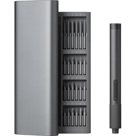 Tournevis électrique de précision, moteur magnétique puissant, batterie au lithium, tête de tournevis en acier S2, chargement Type-C, gris (1/5)