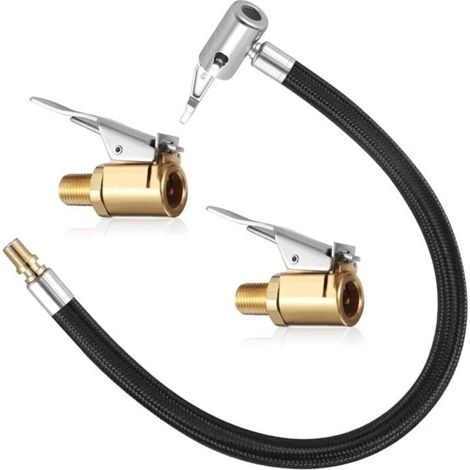 2 Pièce Embout Gonflage Pneu Voiture, 8 mm Embout de Gonflage mit 35CM Flexible de Gonflage Tuyau en Caoutchouc, Valve Pneu Voiture (1/5)