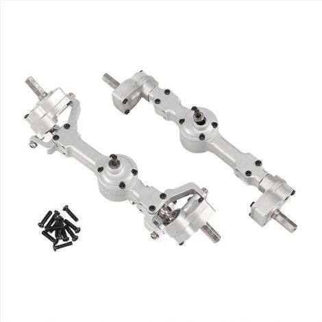 Essieu avant et arrière en métal plein pour voiture, pièces de rechange améliorées, accessoires de précision, axe portail robuste, kit de renforcement tout-terrain (1/5)