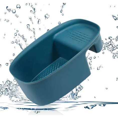 Abtropfkorb, multifunktionales Spülbeckensieb, Küchenabtropfsieb, Behälter zum Filtern von Küchenabfällen und Waschen von Gemüse (1/5)