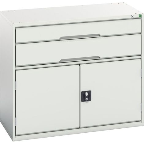 Bott 16925237.16 Verso 2 Drawer + Cupboard 900 x 1050mm Light Grey BOT169252376