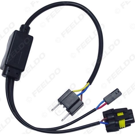 Faisceau de câblage simplifié pour phares rétractables automobiles H4/9003/HB2, ampoules au xénon et relais.