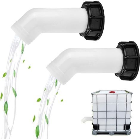 2 Stück Ablaufschlauch-Wassertankdüse IBC-Ventilanschluss Gartenwasseranschlüsse Verlängerung Ablaufschlauch Wassertankdüse Ventil für IBC-Tankhahnanschluss (1/5)