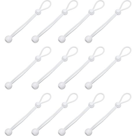 Lot de 12 tendeurs élastiques universels à boule - 20 cm - Pour stores enrouleurs extérieurs et extérieurs, tentes, auvents, bâche (1/5)