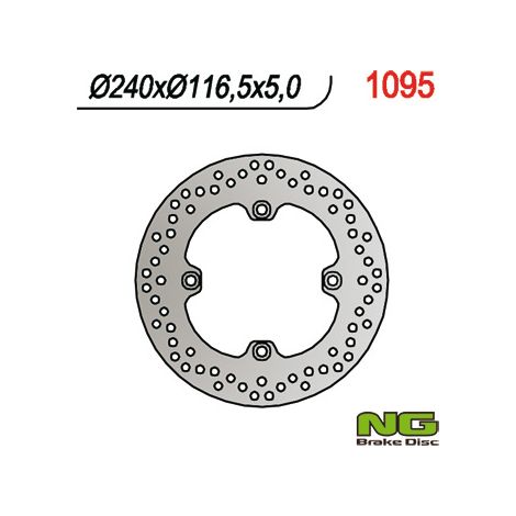 Disco de freno trasero NG Honda CBF CBR 600/1000 2006-2016 240x116x5mm