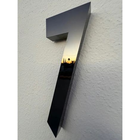Numéro résidentiel, Acier inoxydable Monaco 20 cm 3d A (1/5)