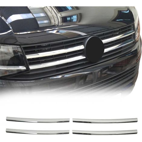 Moulure de Grille de Calandre Compatible avec VW T6 Transporter Caravelle Trendline 2015-2019 Pre-FL Garniture Baguette de Calandre en Acier Inoxydable Argent (1/5)