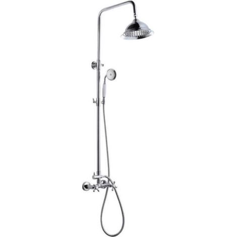 ROUSSEAU Colonne de douche avec robinet mélangeur Retro - Chrome (1/3)