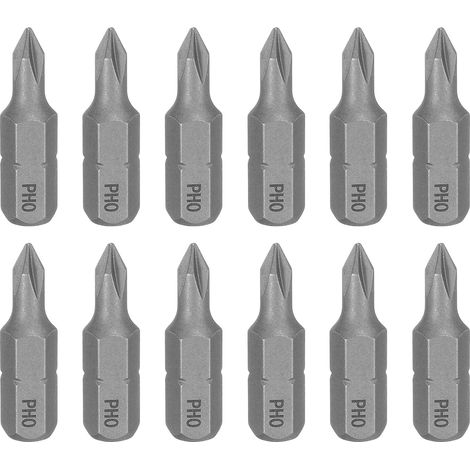 Embout de tournevis Phillips PH0 Queue hexagonale 1/4" (1/5)