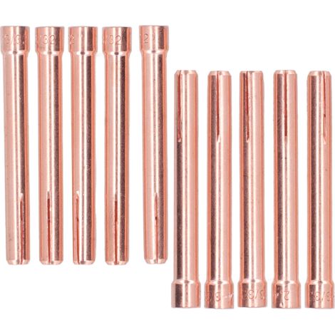 Lot de 10 pinces de serrage TIG 3/32 po 10N24 2,4 mm, de rechange pour torches de soudage WP17, 18 et 26 (1/5)