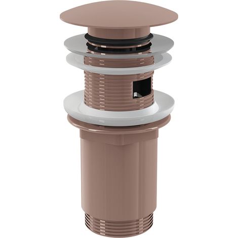 Alca Desagüe de lavabo clic-clac 5/4 ' Con rebosadero, Oro rosa brossé (A392-RG-B) (1/3)