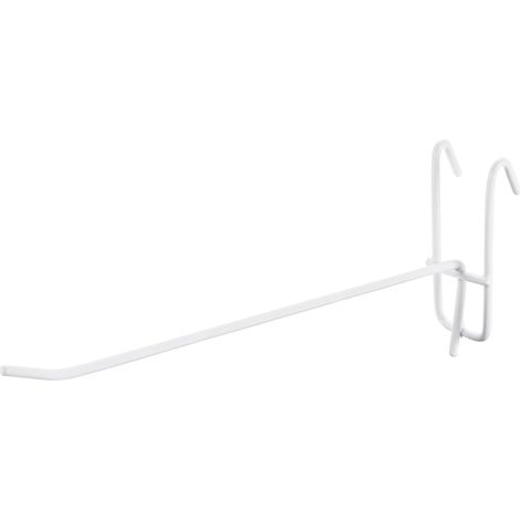Lot de 30 crochets muraux rangement pour garage, 20 cm, blanc.