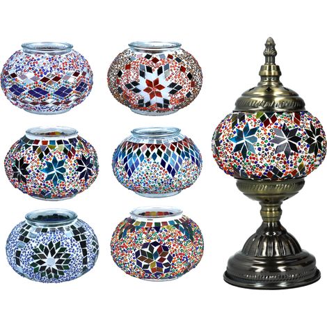 Lampada da tavolo - paralume singolo multicolore