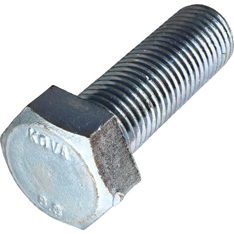 Vis métaux Tête hexagonale TH M27X90 Classe 8.8 Acier zingué (1/2)