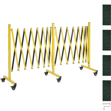 Entrepôt et allée : sécurisez vos accès avec cette clôture pliable industrielle double accordéon mobile 7,66 m (1/5)