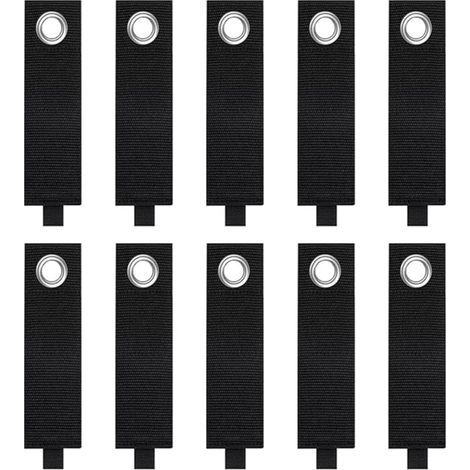 10PCS Organisateur Support Rallonge, Sangles Rangement d'extension Robustes Sangles Câble à Boucle à Crochet Portables avec Œillet pour le Stockage de Câbles de Cordes de Tuyau d'arrosage (1/5)