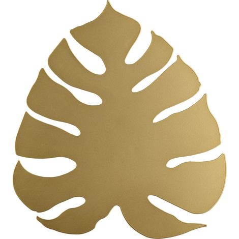 Applique décorative or hauteur 39 cm feuille Lampe murale (1/4)