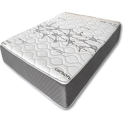 Colchón 150x200 Viscoelástico 30cm Anti-Stress Carbono-Grafeno Ideal para Personas con Dolores de Espalda Alta Firmeza Alta gama