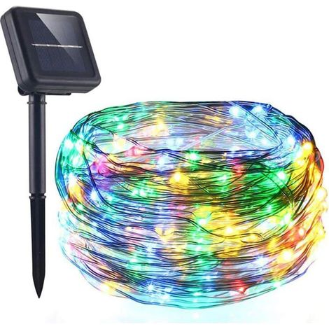 200 LED Guirlande Lumineuse Solaire, 22 m, 8 Modes Étanche IP55, Décoration Extérieure et Intérieure (1/5)