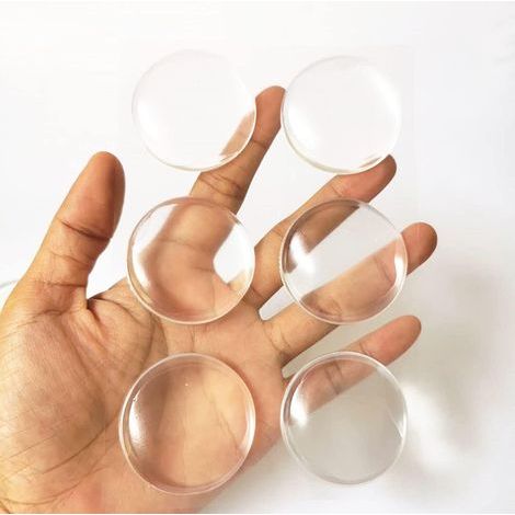 Six butées de porte transparentes et élastiques en silicone adhésif protègent les murs et conviennent aux poignées de portes d'armoires, aux portes et aux boutons de porte. (1/5)