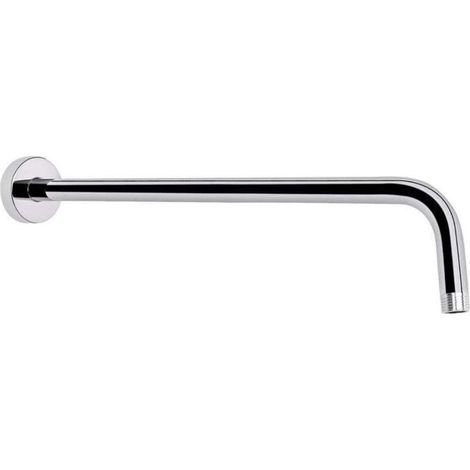 Braccio doccia con flangia, realizzato in acciaio inox 304, prolunga per soffione doccia (40 cm) - Crezuo